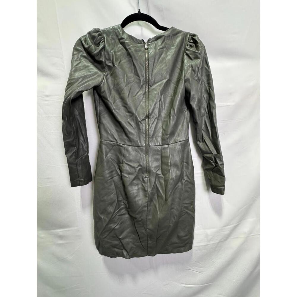 Saylor Green Veronicka Dress Size XS with Peeling Leather - Picture 5 of 8